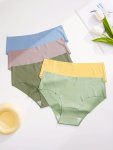 5PCS Seamless Solid Briefs Comfy & Breathable Stretchy Intimates Panties Women's Lingerie & Underwear