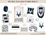 Cot Duvet Bedding Navy White Beige Grunge Patchwork Arrow Set