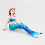 3 Piece Kids Blue Sparkle Printed Mermaid Bikini DH84 - 150