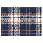 Navy And Gold Plaid Pattern Rectangular Placemat