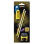 Staedtler Steadtler Norix Graphite Pencils Yellow - 2 Pack + Eraser & Sharpener