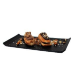 Nova Style Rectangular Cheese Plate 26X12CM Matt Black Set Of 6