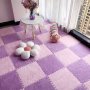 10PCS Interlocking Foam Mats Fluffy Carpet Tiles Plush Floor Tiles Area Rug Soft Playmat Puzzle Floor Mat Soft Anti-slip And Anti-fall 11.8"X11.8