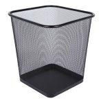 : M905 Wire Mesh Metal Square Waste Bin - 15L Black