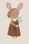 Mouse With Flowers 3 - Wall Art Print - A1