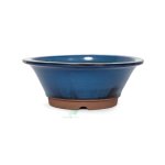 Japanese Namako Glazed Round Containers - Large. 295 D X 105MM H