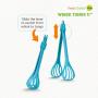 Fresha Nylon Whisk Tongs 11" 28CM Heat Resistant Kitchen Tongs Salad Server Cooking Whisking Mashing & Serving