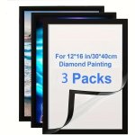 Magnetic Diamond Art Painting Frames 12X16INCH Diamond Painting Canvas Frames Self-adhesive Soft Diamond Art Frames For Wall And