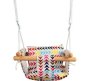 Wooden Canvas Baby Swing With Cushion For Indoor And Outdoor Swings Multicolour