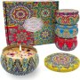 4 Pieces Of Fragrant Candle Set 4 Kinds Of Fragrance Types: Jasmine Sandalwood Small Canglan Rose Cans Are Random. Candles For Relieving Stress Relaxation