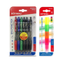Stationery Set - 4-IN-1 Highlighter Pen & 12 Ballpoint Pens