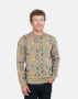 Ben Sherman All Over Print Olive Sweatshirt - XXL / Green