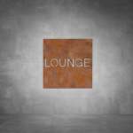 Lounge Sign D01 - Rust - Powder Coated Aluminum