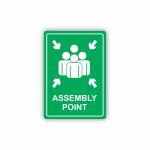 Parrot : Green Assembly Point Symbolic Sign On White Acp 15CM 15CM