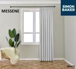 Simon Baker Messene Tape White With Grey Tinge Curtain Various Lengths - White W 265 X L 218CM