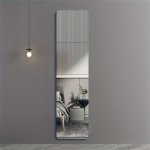 4PCS+20CM 1MM 3D Acrylic Mirror Wall Sticker Round Edge Wall Sticker Combination Mirror Wall Sticker Acrylic Three-dimensional W