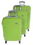Smte 3 Piece Hard Outer Shell Light Luggage Set Bright Lime Green With Keychain