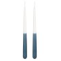 Dinner Candle Dip-dye Blue 2PC 30 X 2.2CM