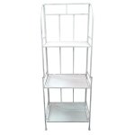 Steel Rack With 3 Shelves Antique White