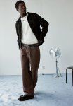 Baggy Canvas Trousers - Dark Brown