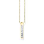 Necklace White Stones Gold - 45CM Adjustable