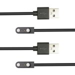 Liqboyu 2-PACK 3.3FT Smart Watch Charger Magnetic 2PIN USB Charging Cable For Veryfitpro Letsfit Willful Yamay SW023 ID205L SW02