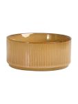 Ribbed Ceramic Serving Bowl 14.3X6CM - None Brown