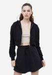 A-line Sweatshirt Skirt - Black