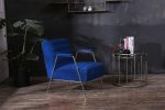 Grand Gold Sofa Chair Silver Frame