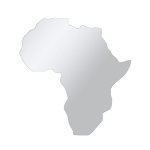 Africa Shaped Wall Mirror