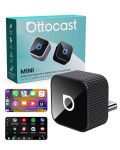 Ottocast MINI Cube 3.0 USB C Wireless Carplay & Android Auto Adapter 2026 Plug & Play Fast Auto-reconnect Black