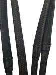 Kieffer Black Leather Rubber Reins Full Size A30.23