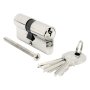 Cylinder Bbl Euro Dbl 65MM Nickel Plated