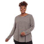 Donnay Plus Size C&s Textured Top Stripe