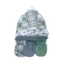 Every Beanie Hat & Mitten Set Grey/mint 6 Pack