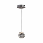 Molten LED Pendant Light In Chrome