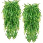 Lush Green Artificial Boston Fern Wall Hanging - 80.01CM Faux Vine For Indoor Decor Perfect For Home & Office