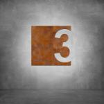 House Number D13 - 300 X 300 Matt Black Cool White