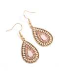 Goldair Gold Diamante Teardrop Filigree Drop Earrings