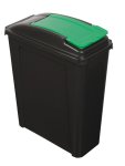 Wham Recycling 25L Slimline Bin & Lid Green