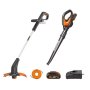 Worx 20V Cordless Blower + String Trimmer & Edger 2.0AH Kit WG901E