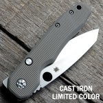 Spyderco Smock SCALES - Aggressive Agent Milling - Cast Iron Ltd Anodized