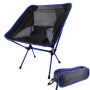 Feather-light Camping Chair Aircraft Grade Anodized Aluminum Frame Blue