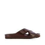 Criss-cross Slip On Sandals -brown