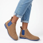 Leather Chelsea J Bay - Blue Sole Grain Suede - 9