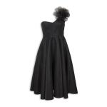Black Sparkle Brooch Midi Dress