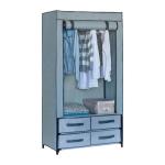 4 Drawer Hanging Wardrobe Grey Draw Grey WD5074