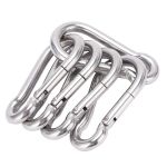 Heavy Duty Carabiner Clips 80MM 5PCS Spring Snap Hook For Hiking