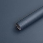 1 Roll Matte Navy Blue Contact Paper Self-adhesive Removable Pvc Wallpaper Peel And Stick For Kitchen Bedroom Living Room Counte