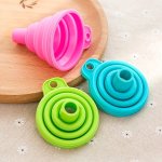 1PC Silicone Folding Funnel Multifunctional Portable MINI Kitchen Retractable Oil Leak Household Liquid Dispenser Kitchen Small